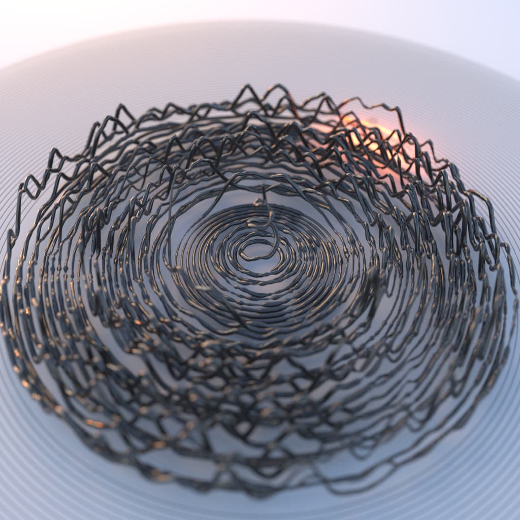 Record groove close-up