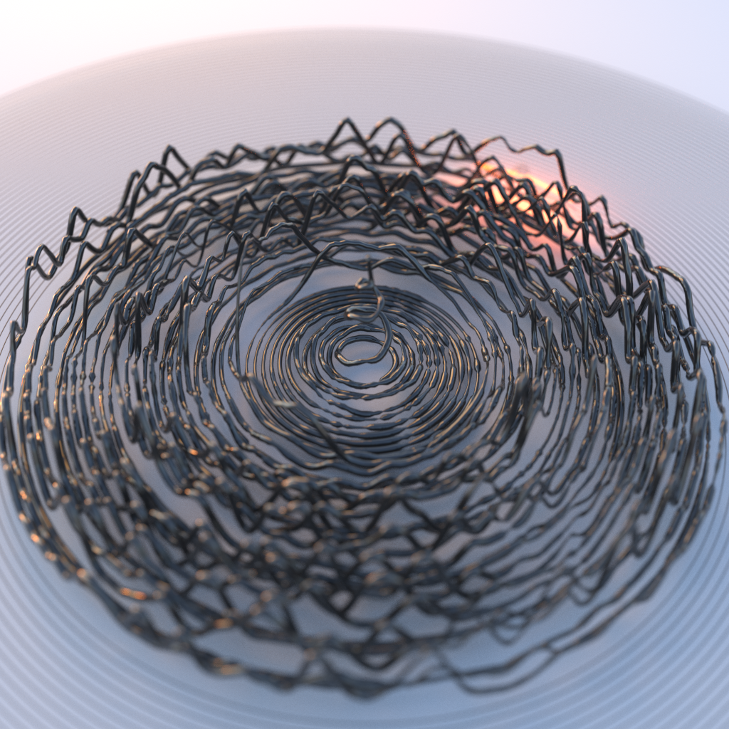 Record groove close-up